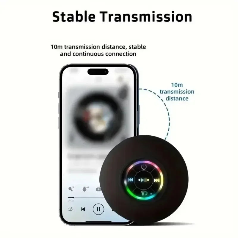 Portable Waterproof Bluetooth Audio Speaker with Large Suction Cup