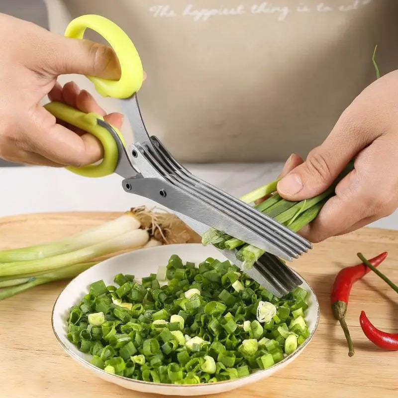 Multifunctional Multi-Layer Stainless Steel Kitchen Scissors