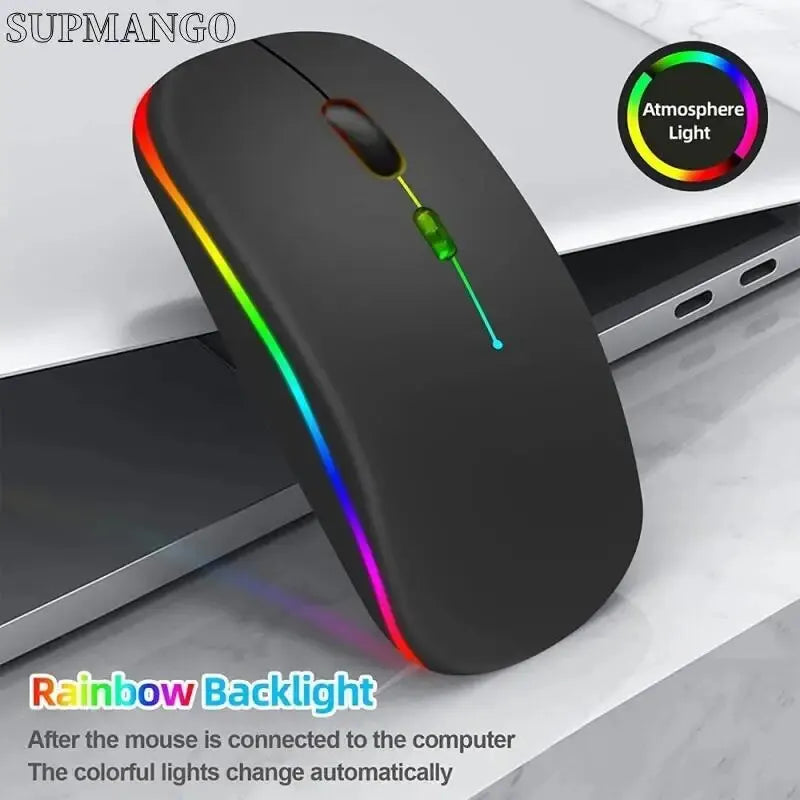 Wireless Rechargeable Silent LED Backlit Mouse