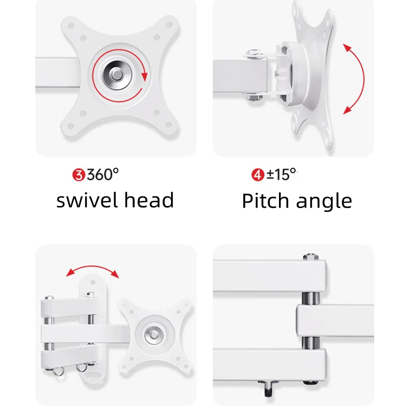 Retractable Universal TV Wall Mount Bracket – For 14 to 37 Inch LCD Monitors &amp; TVs