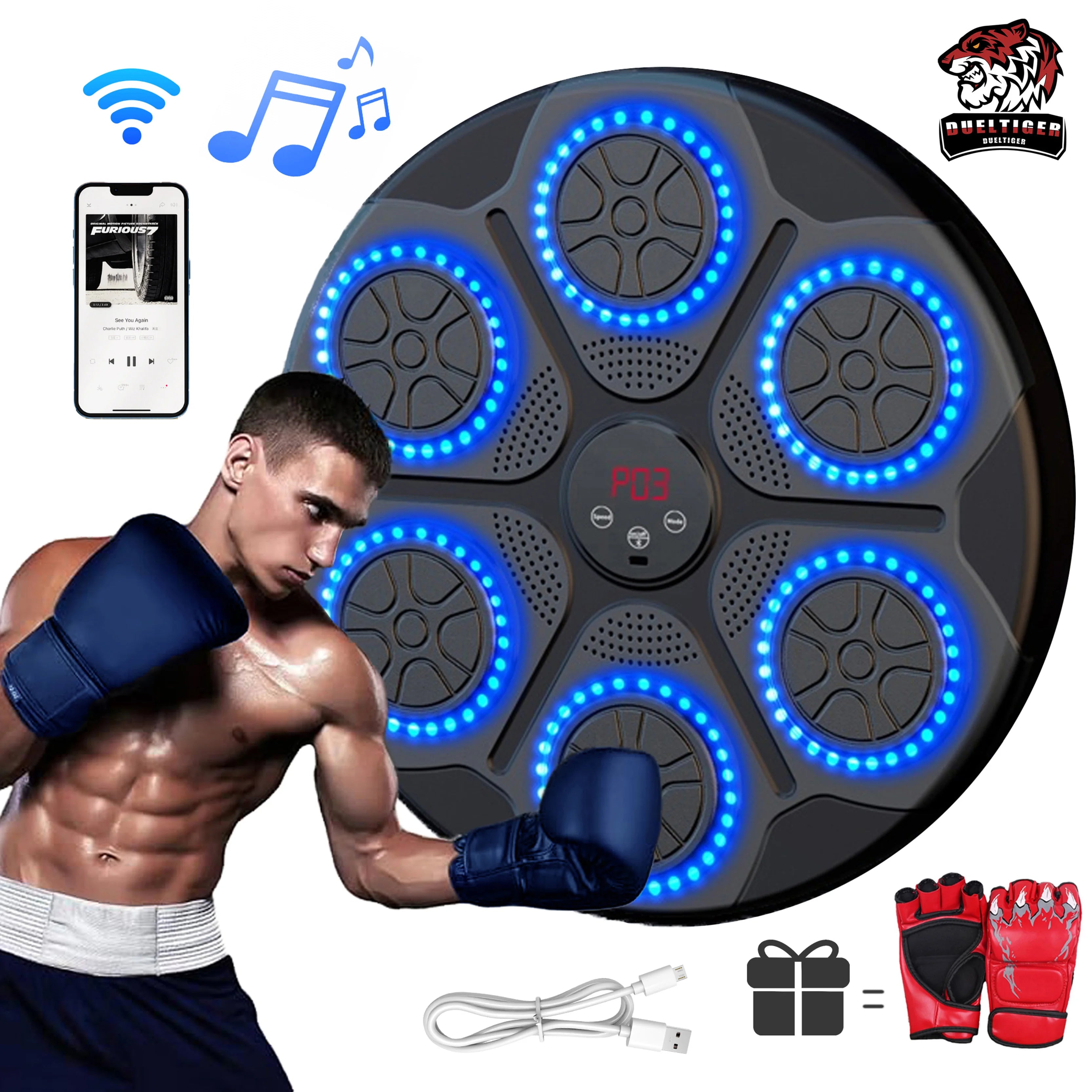 Bluetooth Wall Mounted Music Boxing Trainer