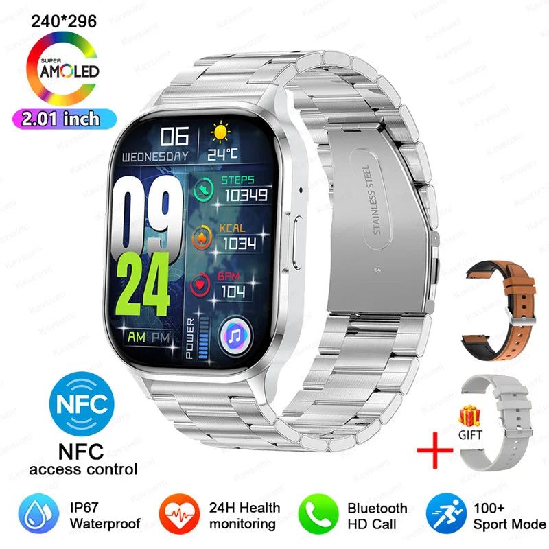 2026 Women Fashion Ultra Smartwatche 2.01"AMOLED Full Touch Screen For Android IOS