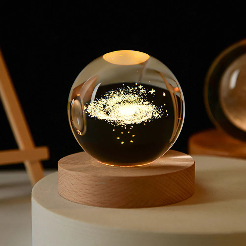 USB LED night light, Galaxy Crystal Ball lamp