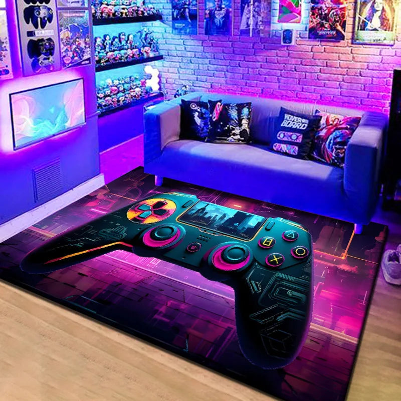 3D Gaming Handle Rug, Non-Slip, Dirt-Resistant