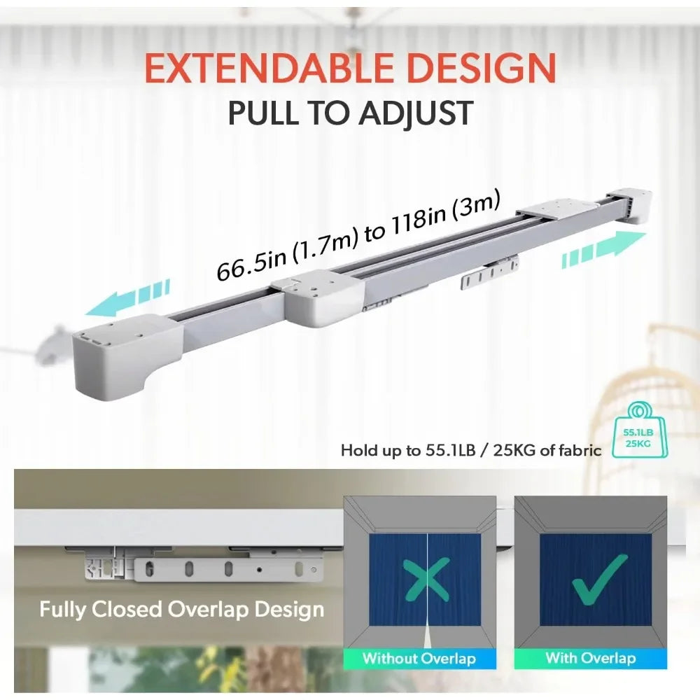 Smart Home Automated Curtain Track System