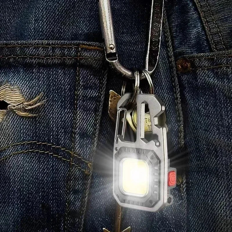 Multifunction Rechargeable Emergency Keychain lighting 7 Modes