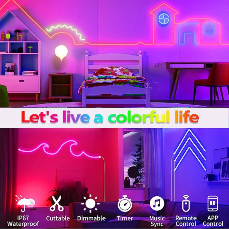 DC5V USB Neon RGB Strip LED Light