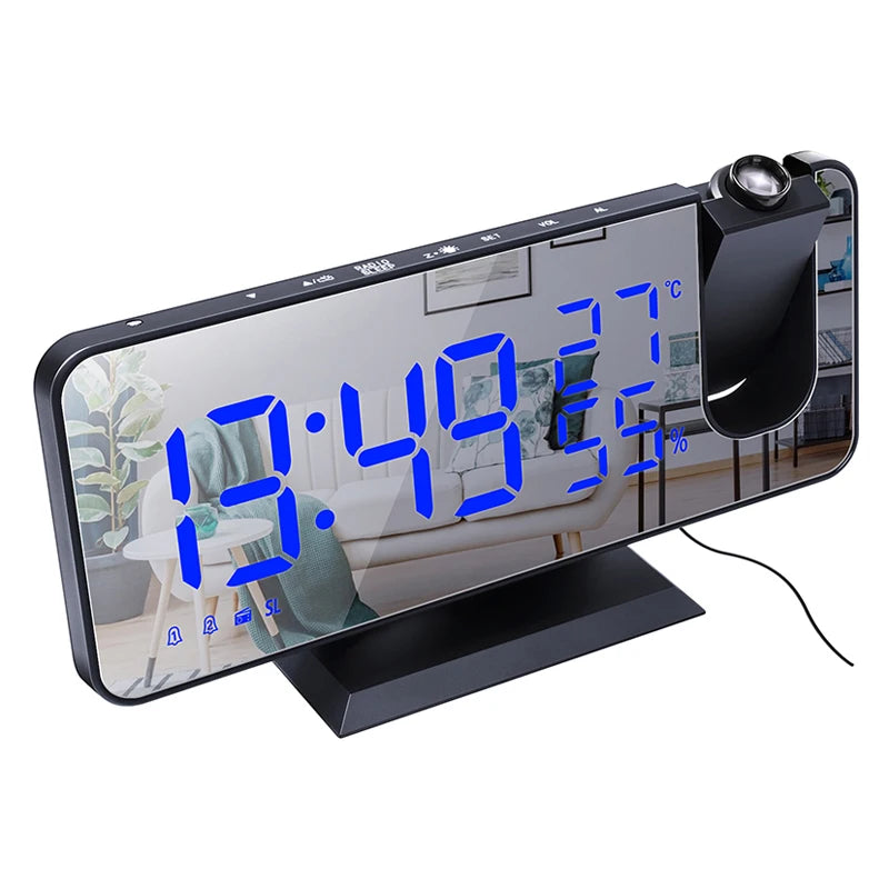 LED Digital Projector Alarm Clock with Radio