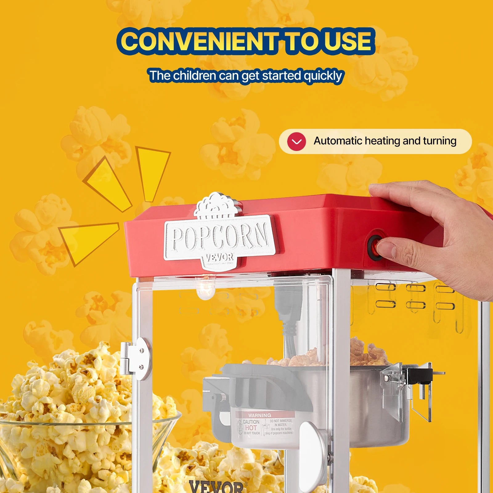 Countertop Commercial Popcorn Machine 1.5 Gal per Batch