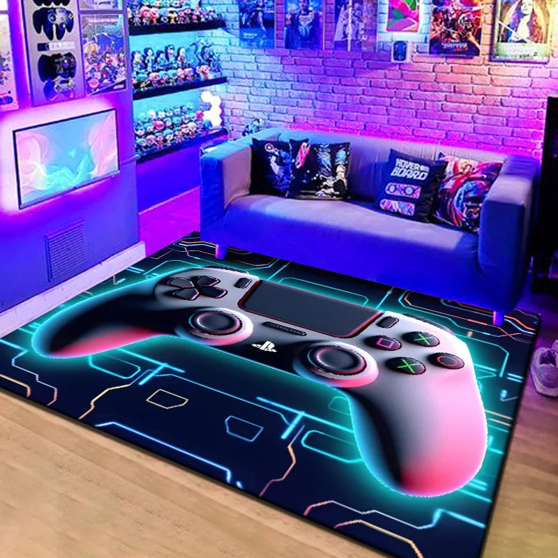 3D Gaming Handle Rug, Non-Slip, Dirt-Resistant