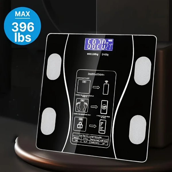 Smart Body Composition Scale with App Sync and Rechargeable Battery