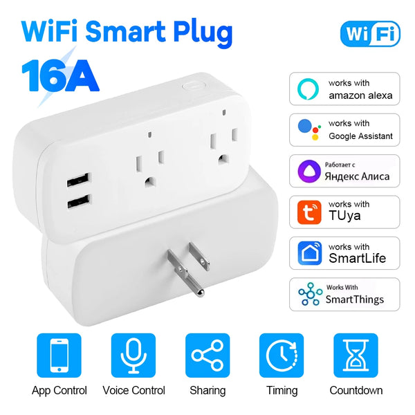 16A Smart Plug with Bluetooth App Control Works with Google and Alexa