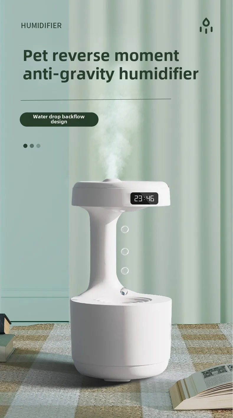 Anti-Gravity Ultrasonic Humidifier with Dual Power-Off Protection