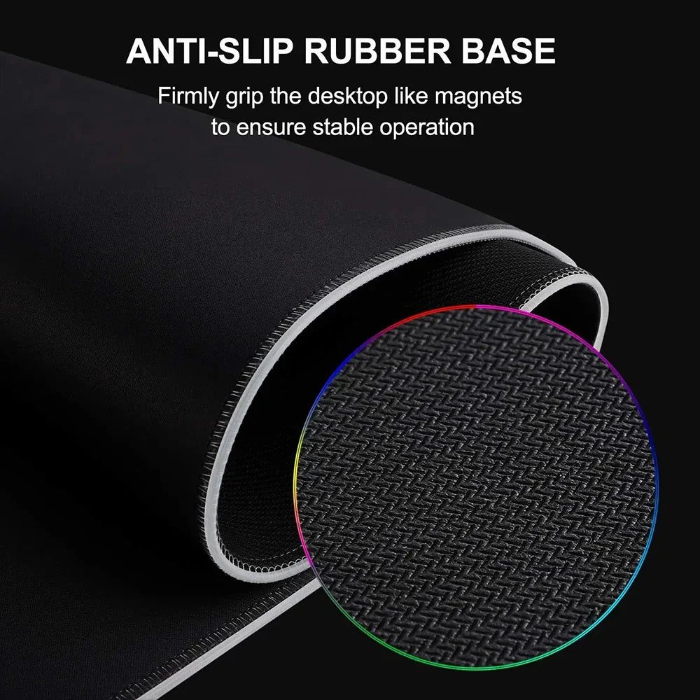 Large Geometric RGB Luminous LED Gamer Mousepad
