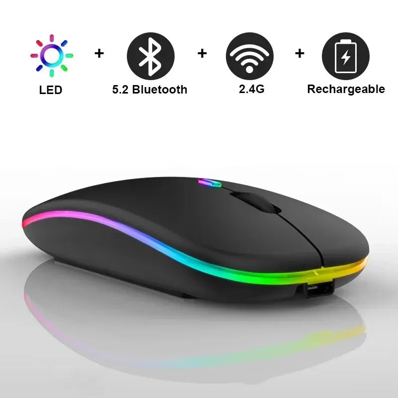 Wireless Rechargeable Silent LED Backlit Mouse