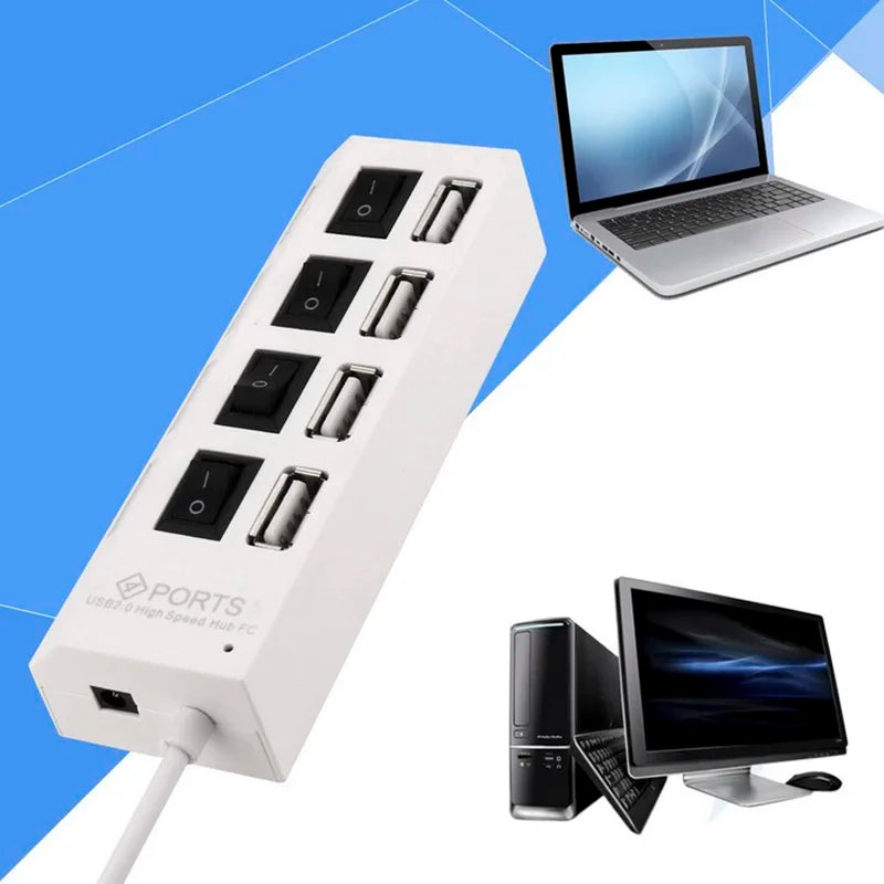 USB HUB 4/7 Port Multiple Expander with ON/OFF Switch