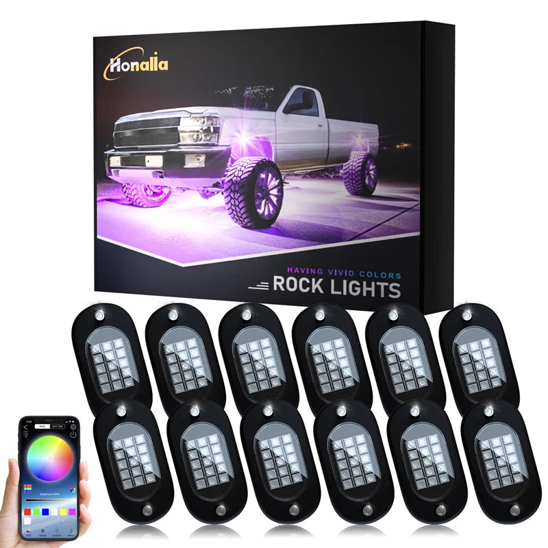 RGB LED Neon Car Underglow Chassis Lights with Music Sync