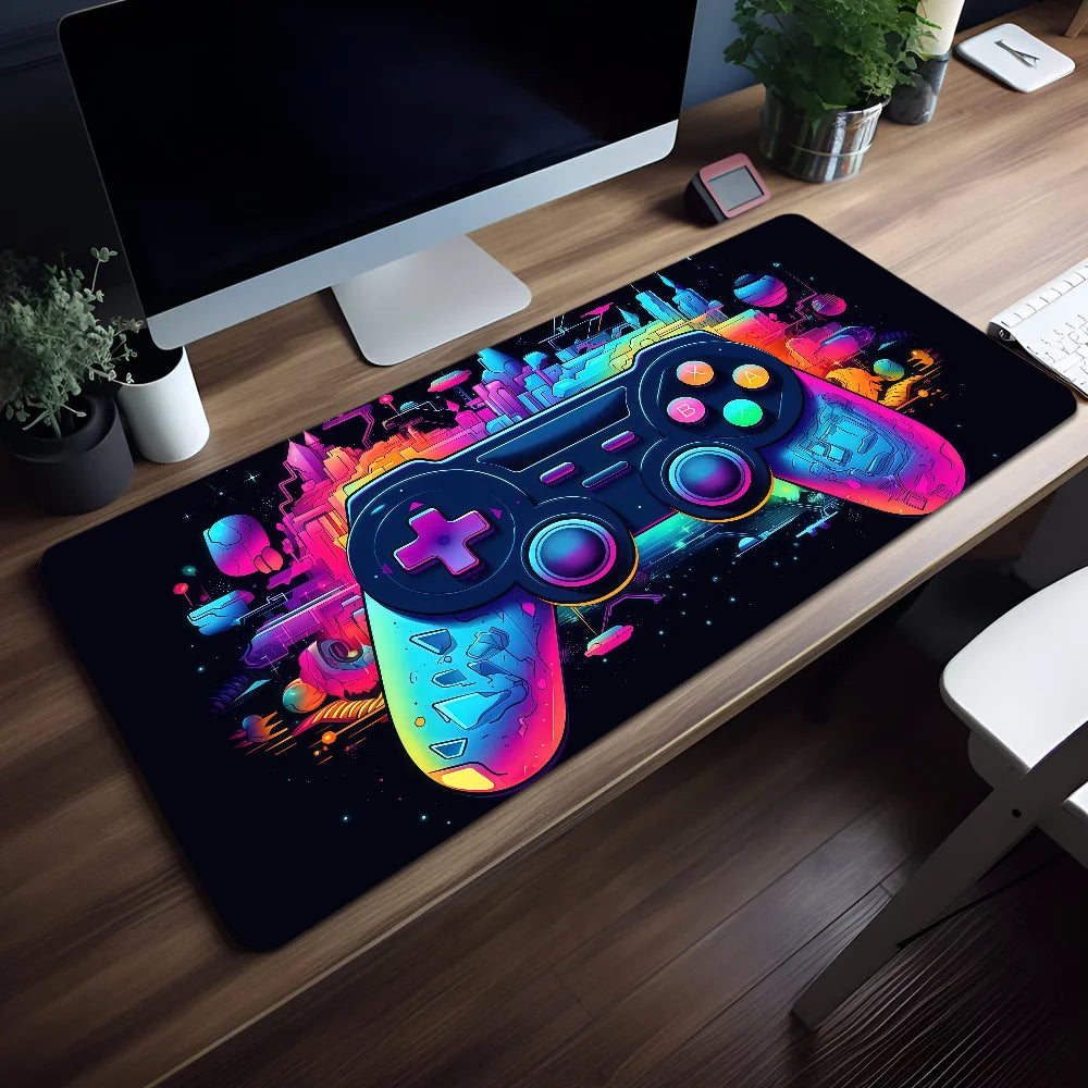 Large Graffiti Gaming Controller Non-Slip Mouse Pad