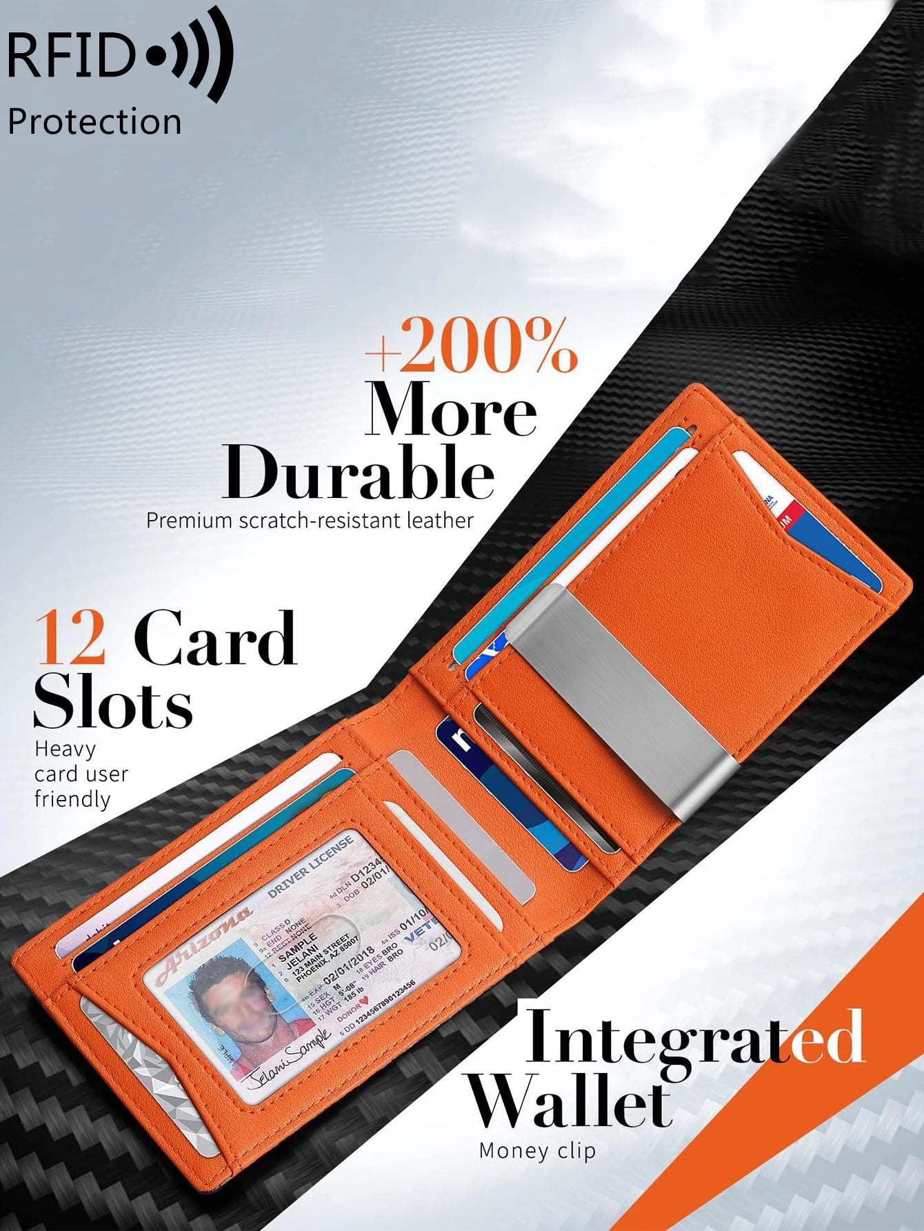 Minimalist and fashionable men's wallet RFID barrier