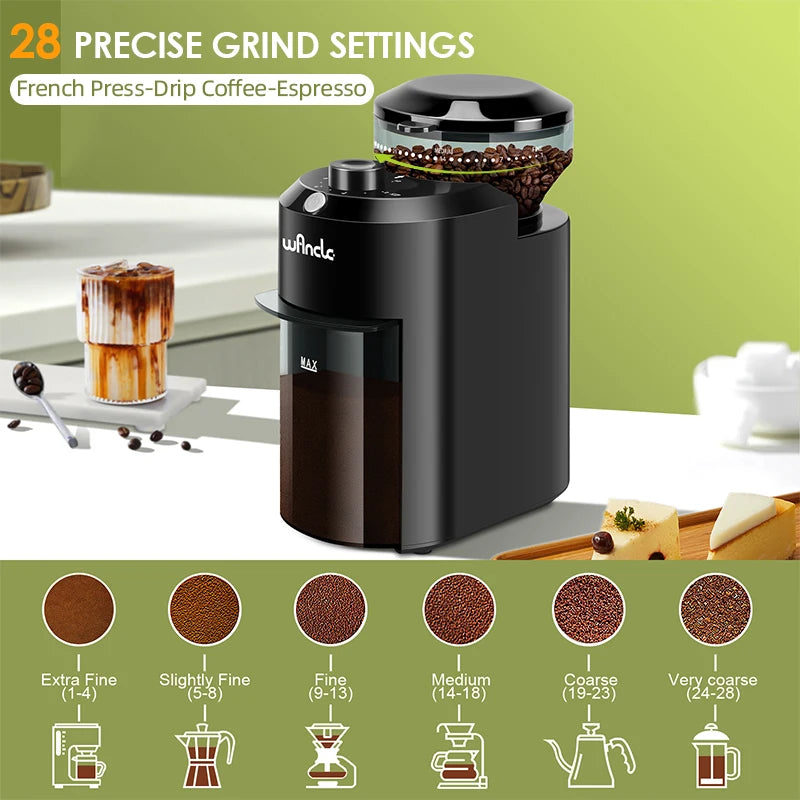 Wancle Electric Burr Coffee Grinder