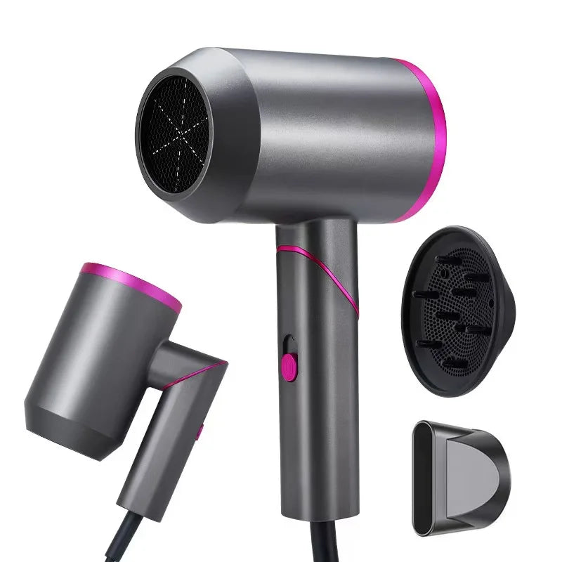 Negative ion blower with Foldable Handle Fast Drying Low Noise Blow Dryer