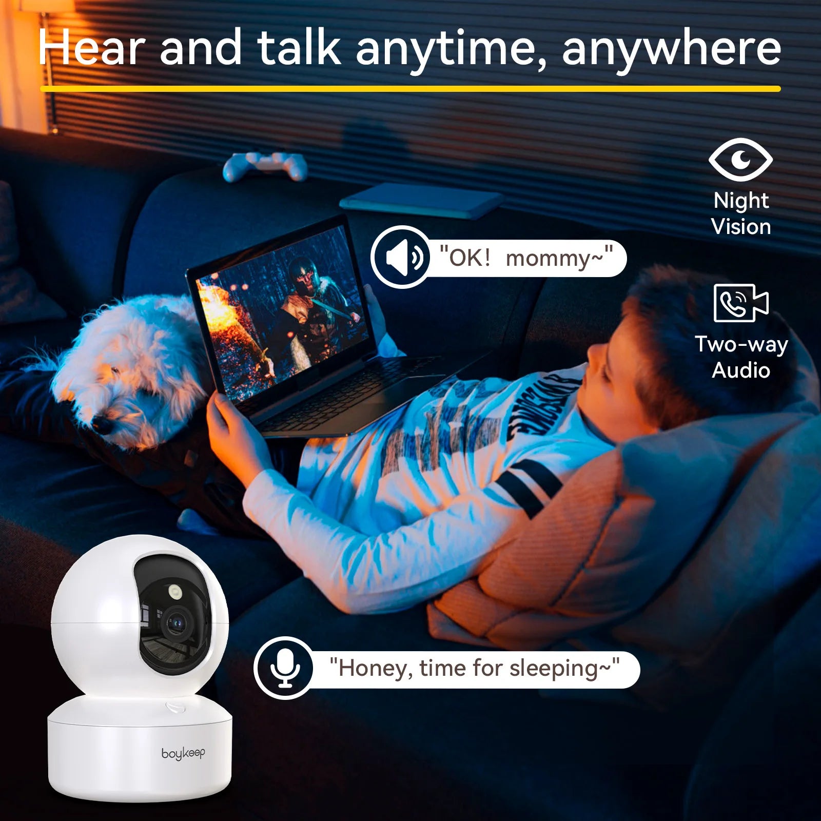 BoyKeep 3MP 5G WiFi Smart Baby Monitor Camera