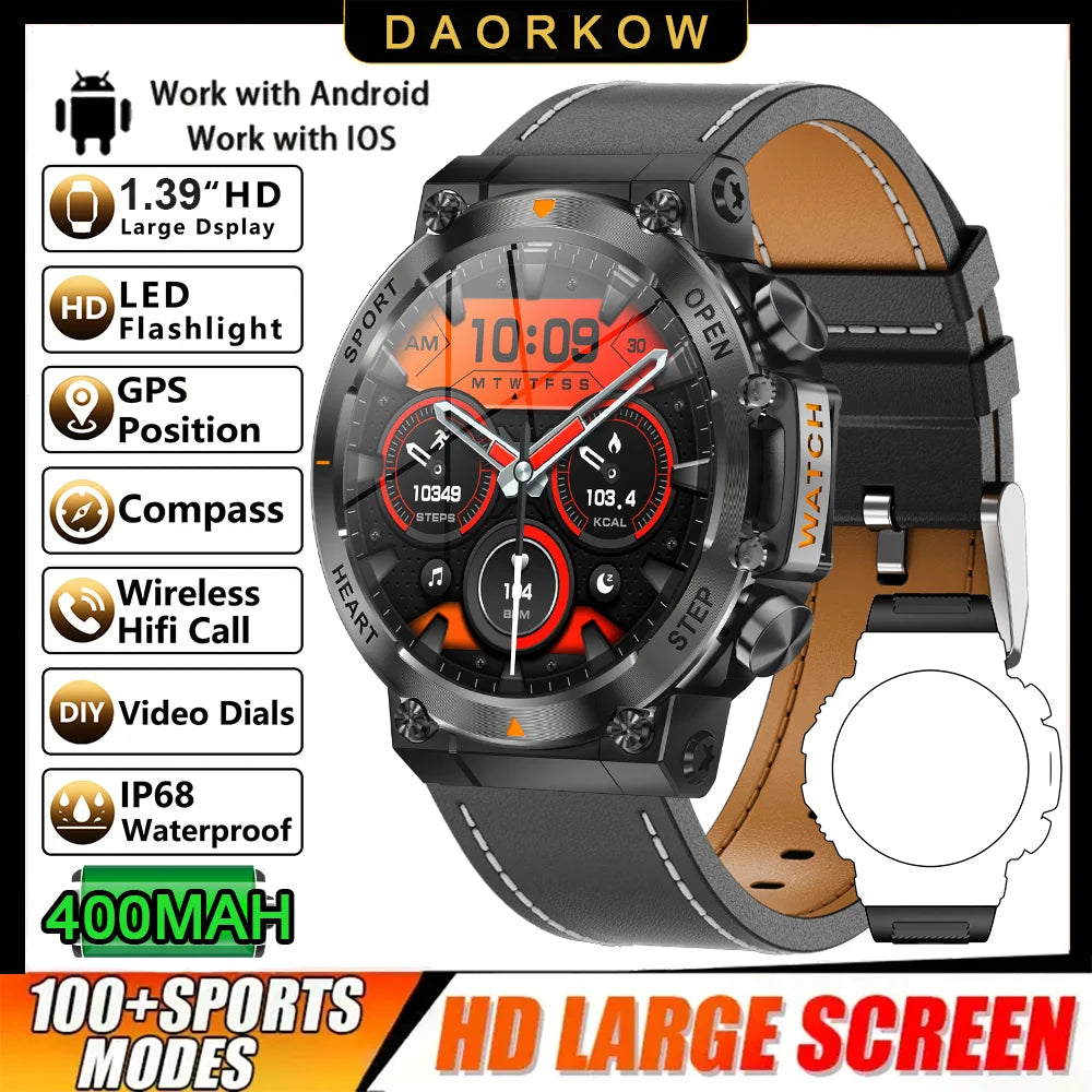 2026 Men Fitness Smart Watch Bluetooth Calling