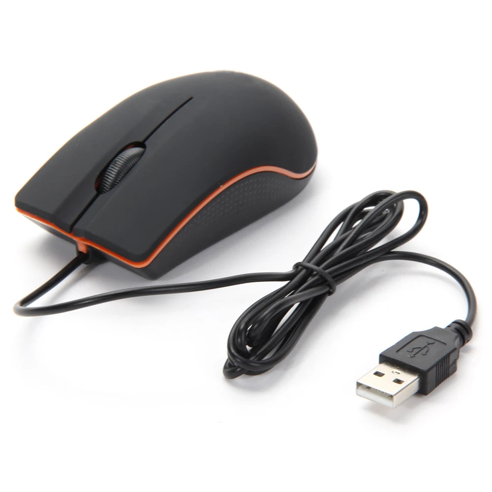 Wired 1200dpi Matte Black USB Gaming Mouse