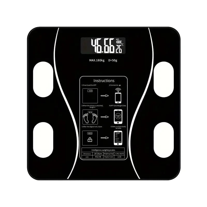 Smart Body Composition Scale with App Sync and Rechargeable Battery