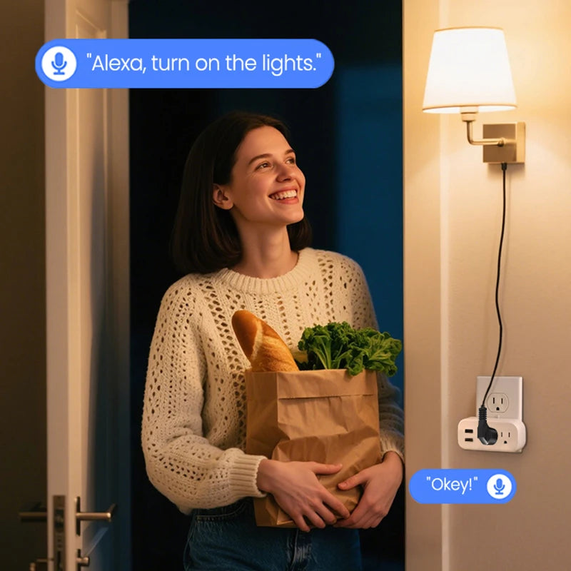16A Smart Plug with Bluetooth App Control Works with Google and Alexa