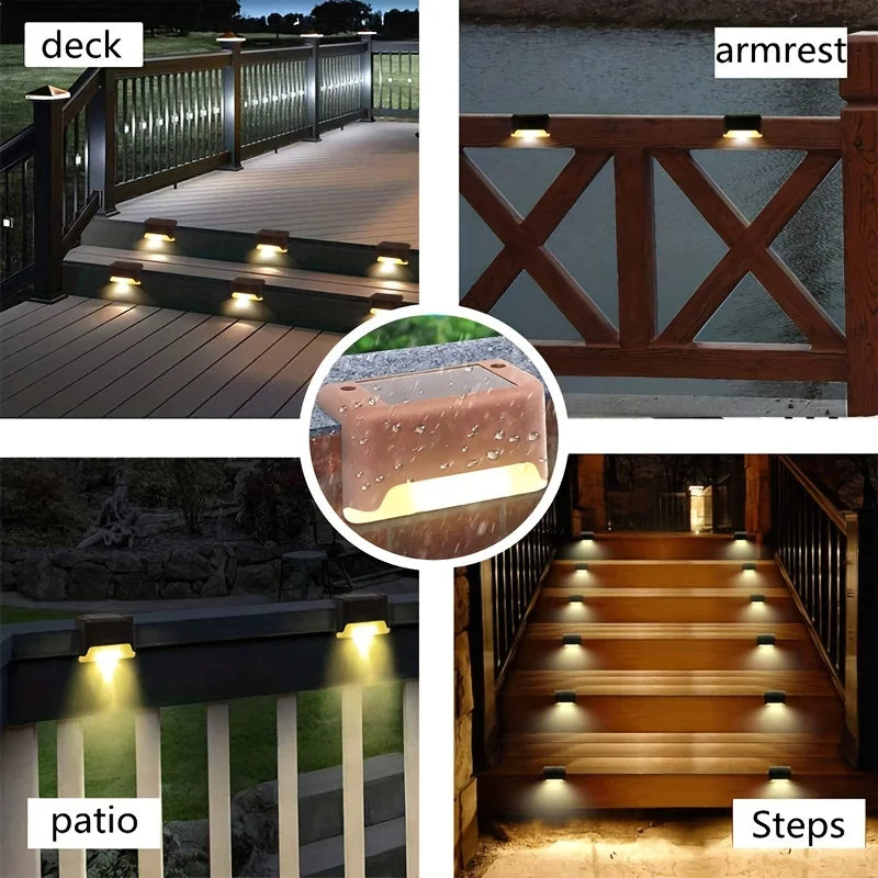 4-Pack LED Solar Stair Lights