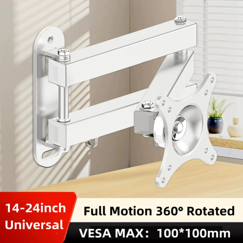 Retractable Universal TV Wall Mount Bracket – For 14 to 37 Inch LCD Monitors &amp; TVs