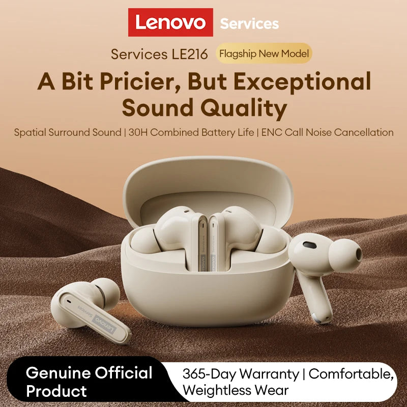 Lenovo LE216 Bluetooth 6.0 In-Ear Earphones Active Noise Cancellation Earbuds