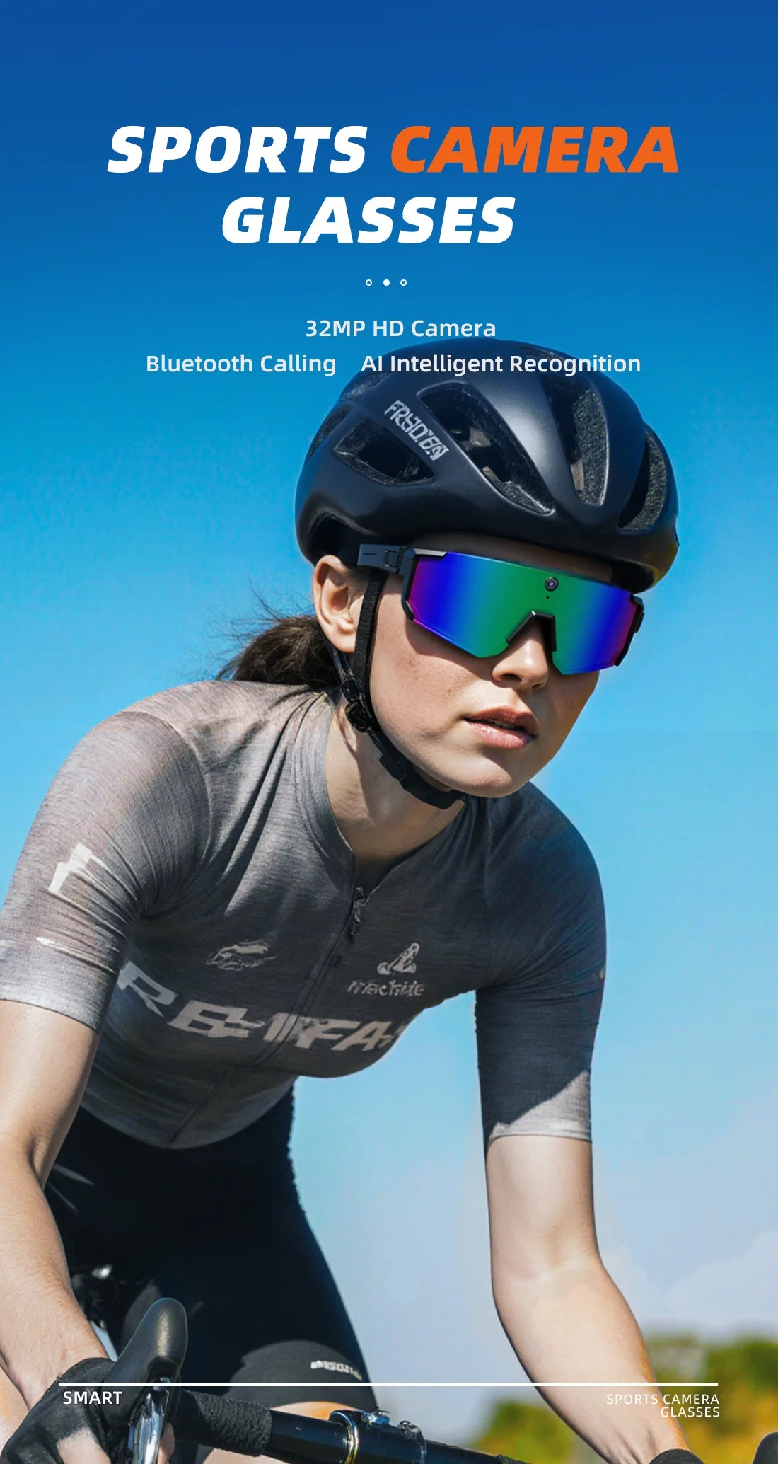 2026 Smart Sport Goggles 800W HD Anti-shake Action Camera Surroud Sound