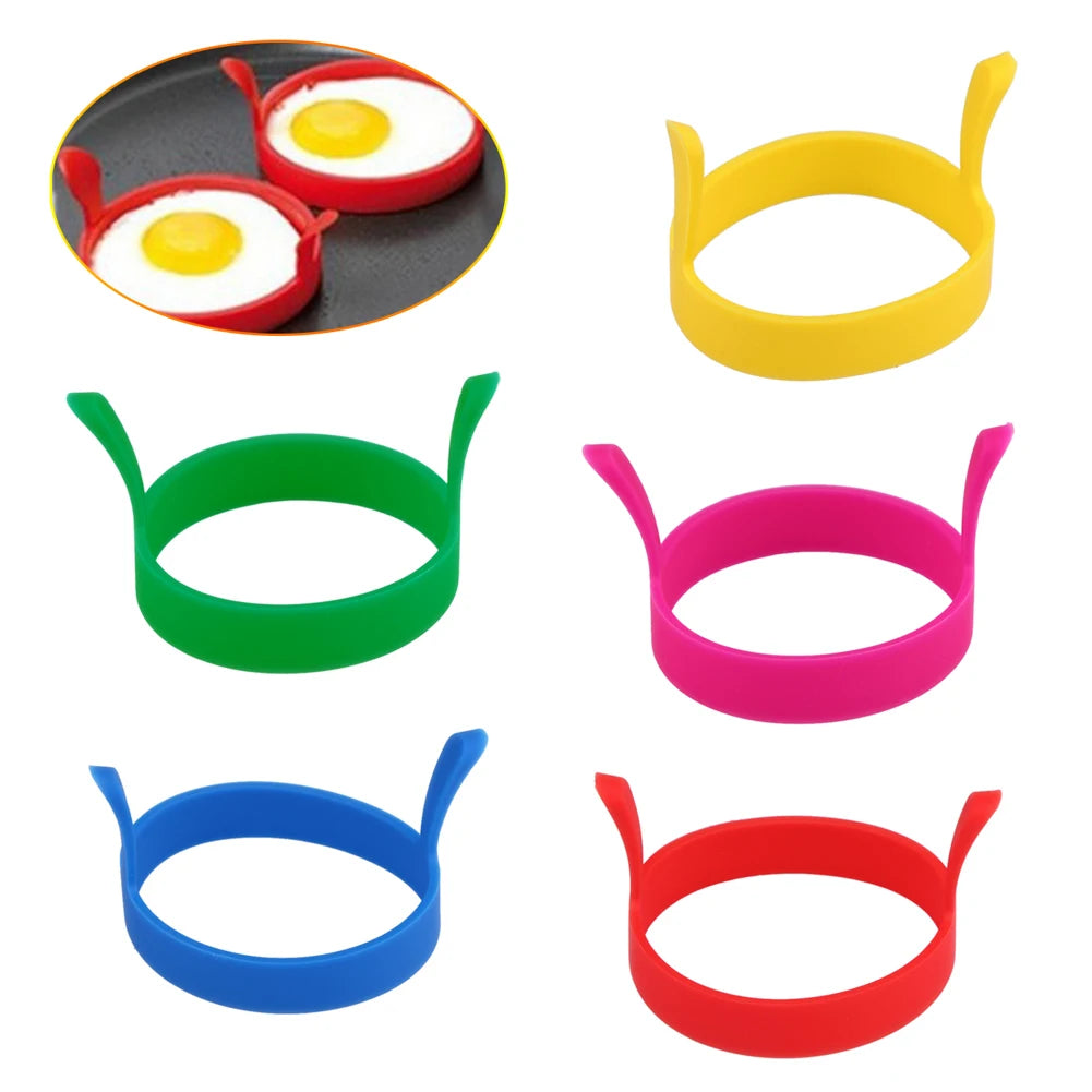 8X Nonstick Silicone Egg Pancake Ring Molds