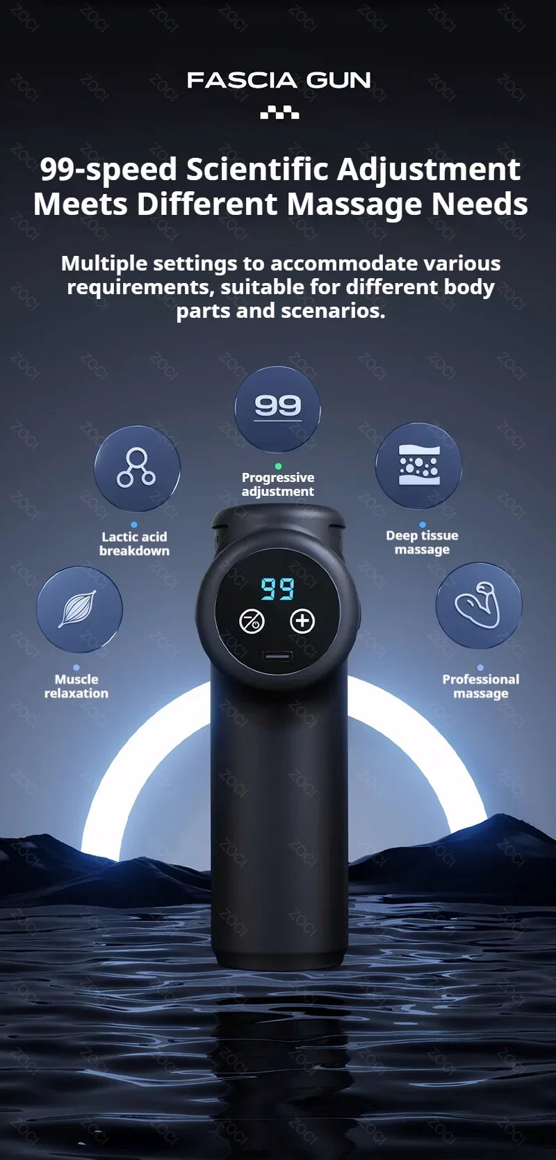 Professional Mini 99 Speed Deep Tissue Muscle Vibrating Massage Gun