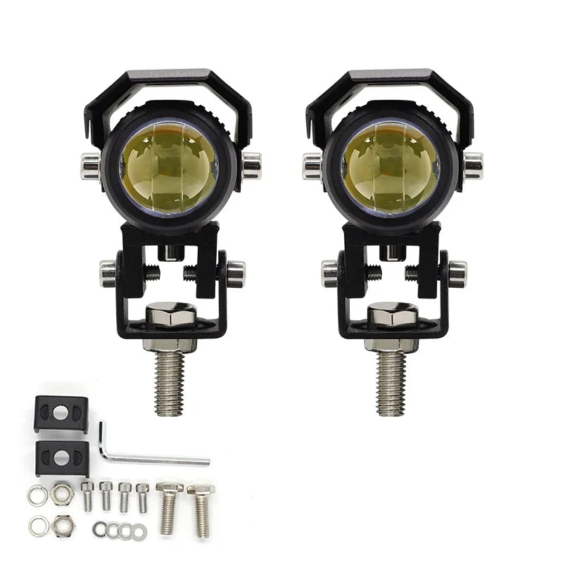 2Pcs Motorcycle Spotlight Mini Driving Lights