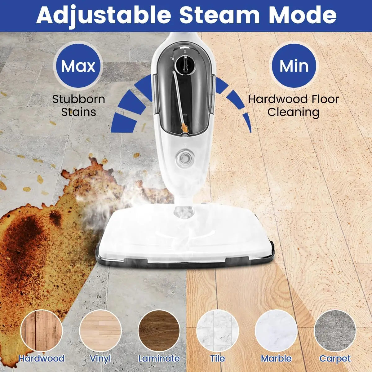 10-in-1 Steam Cleaner Mop with Attachments