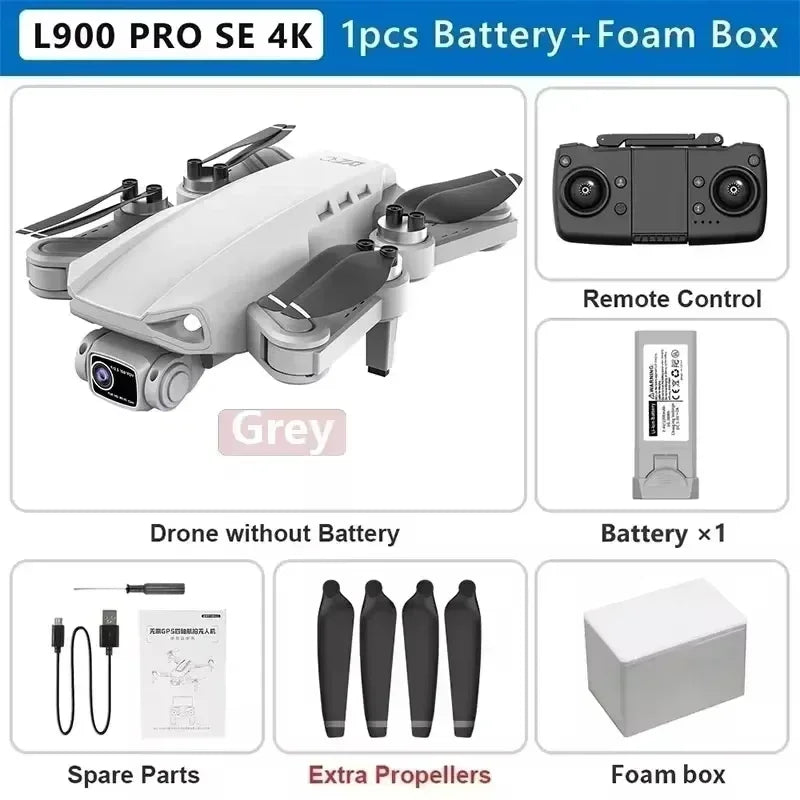 Drone L900 Pro 4K Camera GPS Brushless Foldable Quadcopter