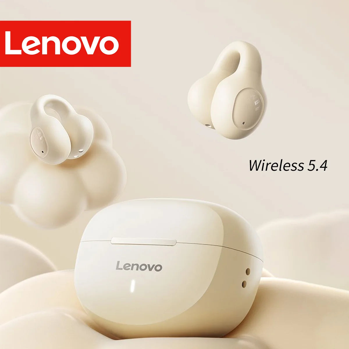 Lenovo Wireless Sport Earbuds Active Noise Cancelling Clip on