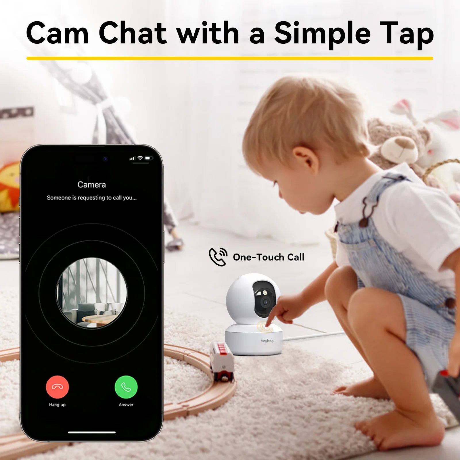 BoyKeep 3MP 5G WiFi Smart Baby Monitor Camera