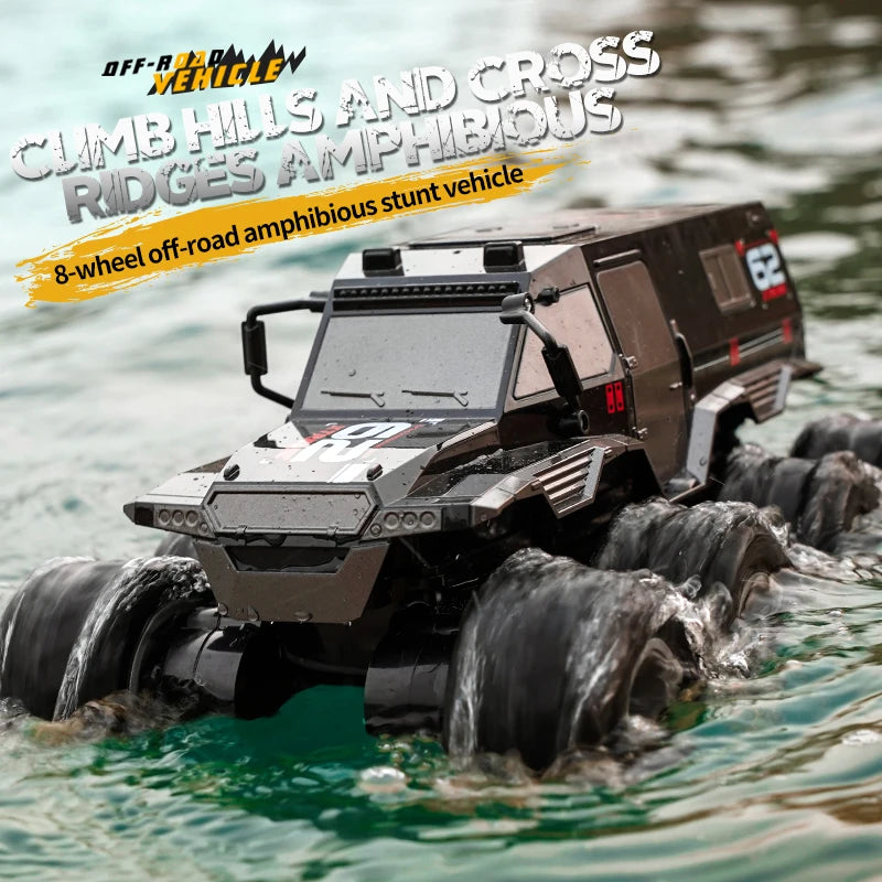 8x8 RC Car 8WD Amphibious Stunt Vehicle