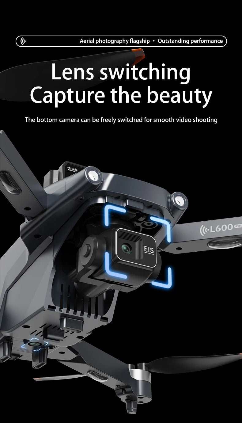 L600 Pro MAX 4K or 8K 3-Axis Gimbal GPS and Obstacle Avoidance 5G WIFI Quadcopter Drone