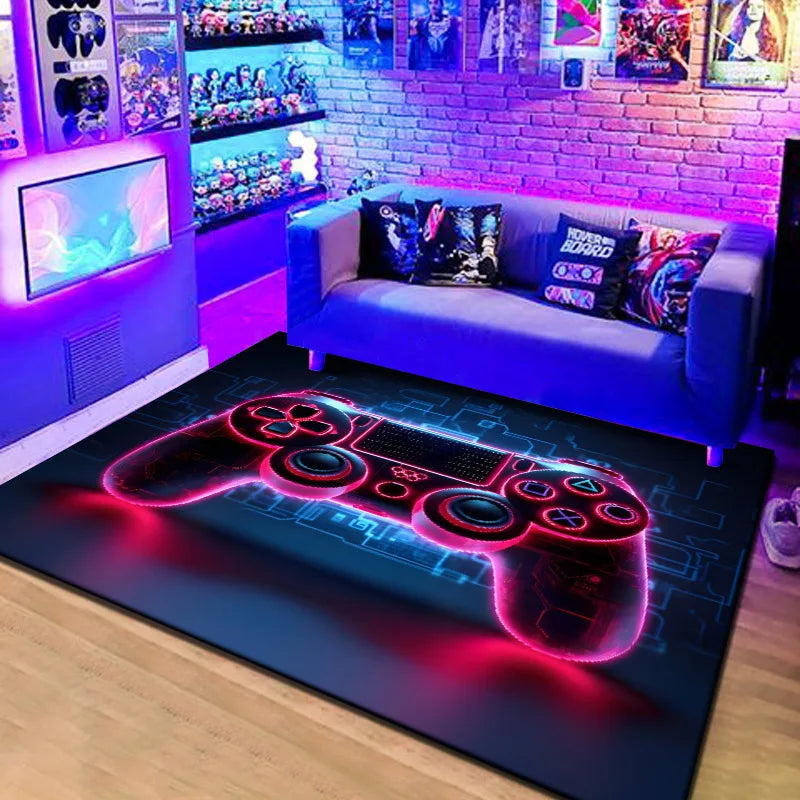 3D Gaming Handle Rug, Non-Slip, Dirt-Resistant