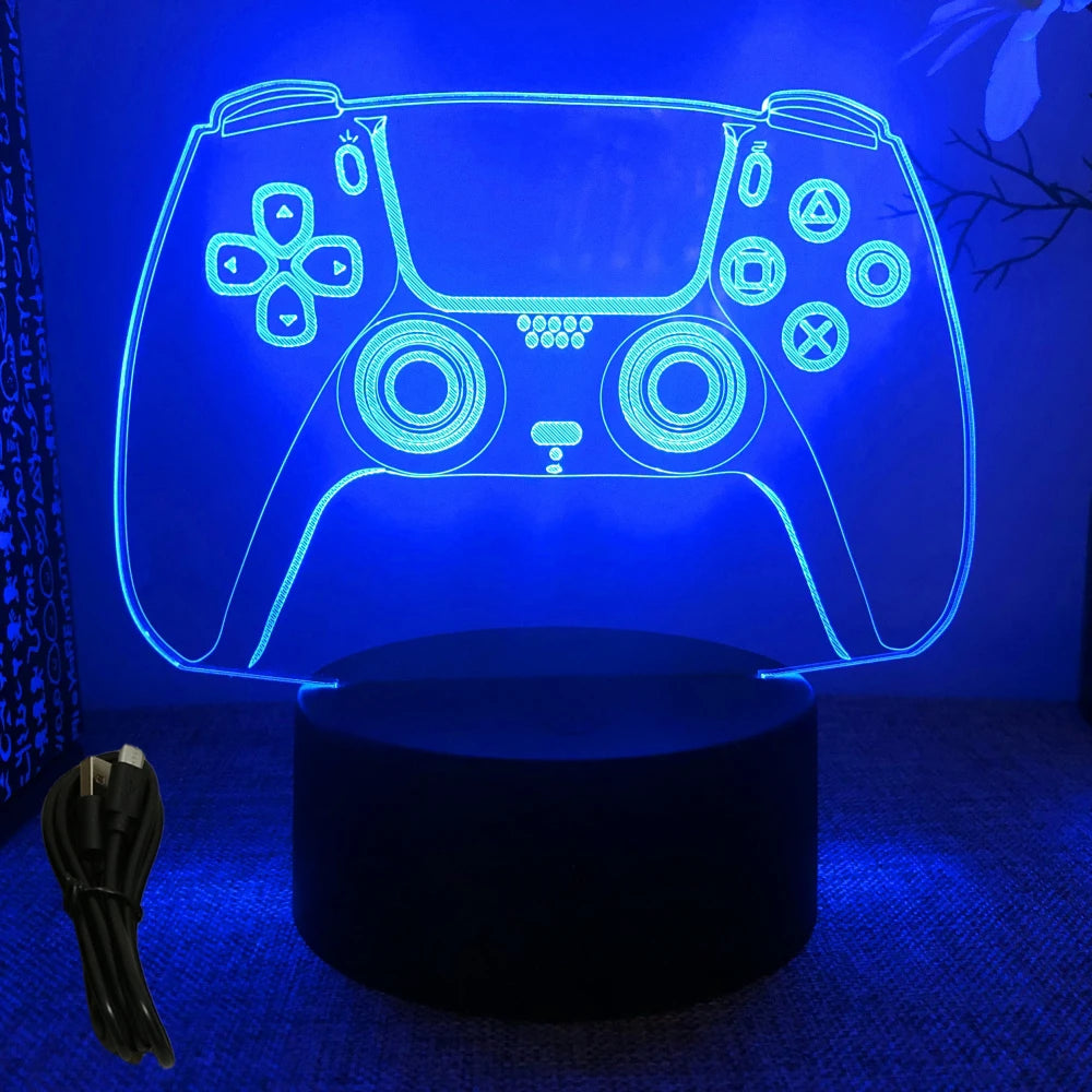 NEON GAMER 3D Lamp - LED Night Light