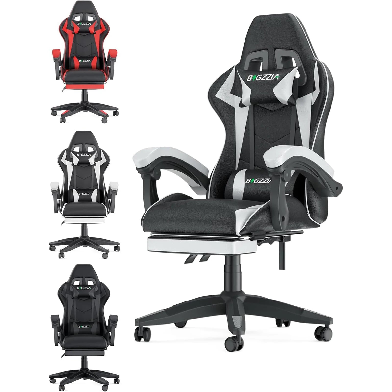 Gaming Chair with Footrest & Lumbar Support