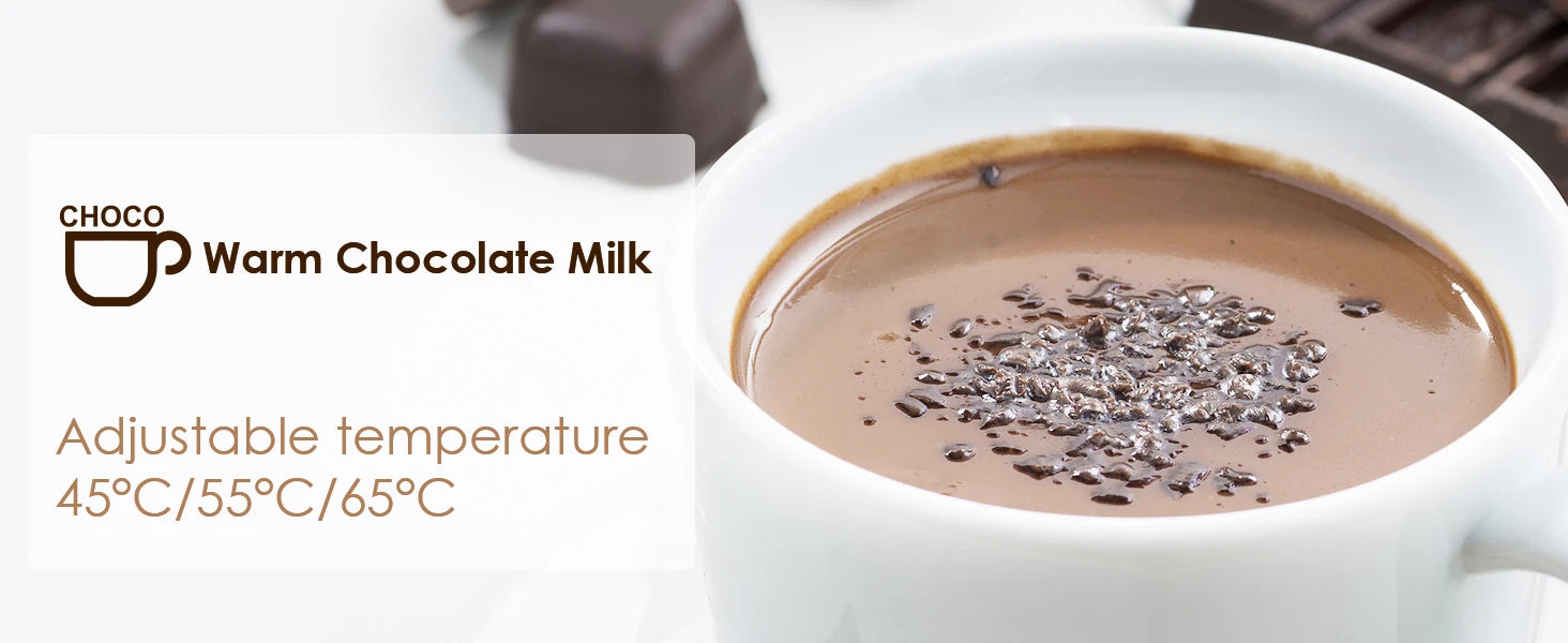 5-in-1 Hot & Cold Milk Frother with LED Touch Screen