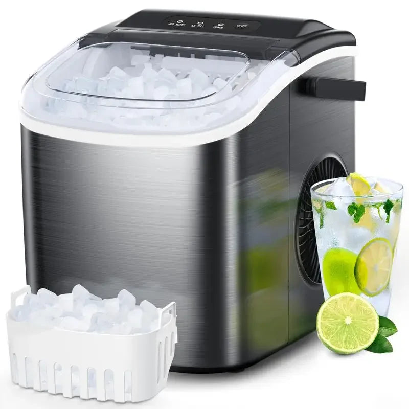 COWSAR Bullet Ice Maker - Portable Countertop Self-Cleaning Ice Maker