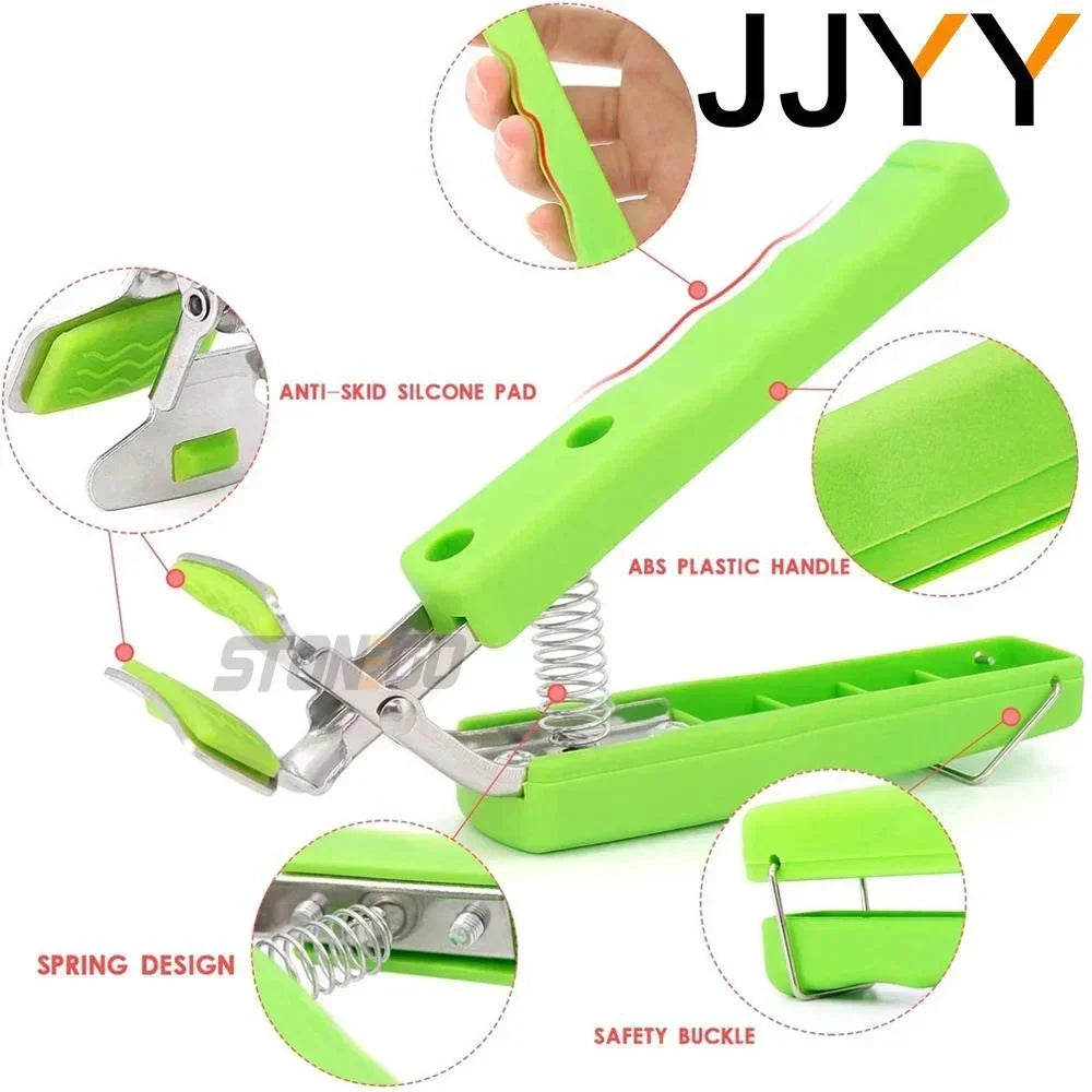 JJYY Stainless Steel Bowl Clip & Silicone Gloves Set