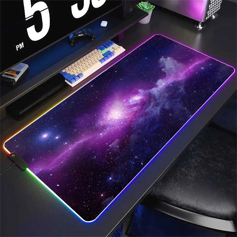 Universe RGB Large Backlit LED Luminous Gaming Mousepad